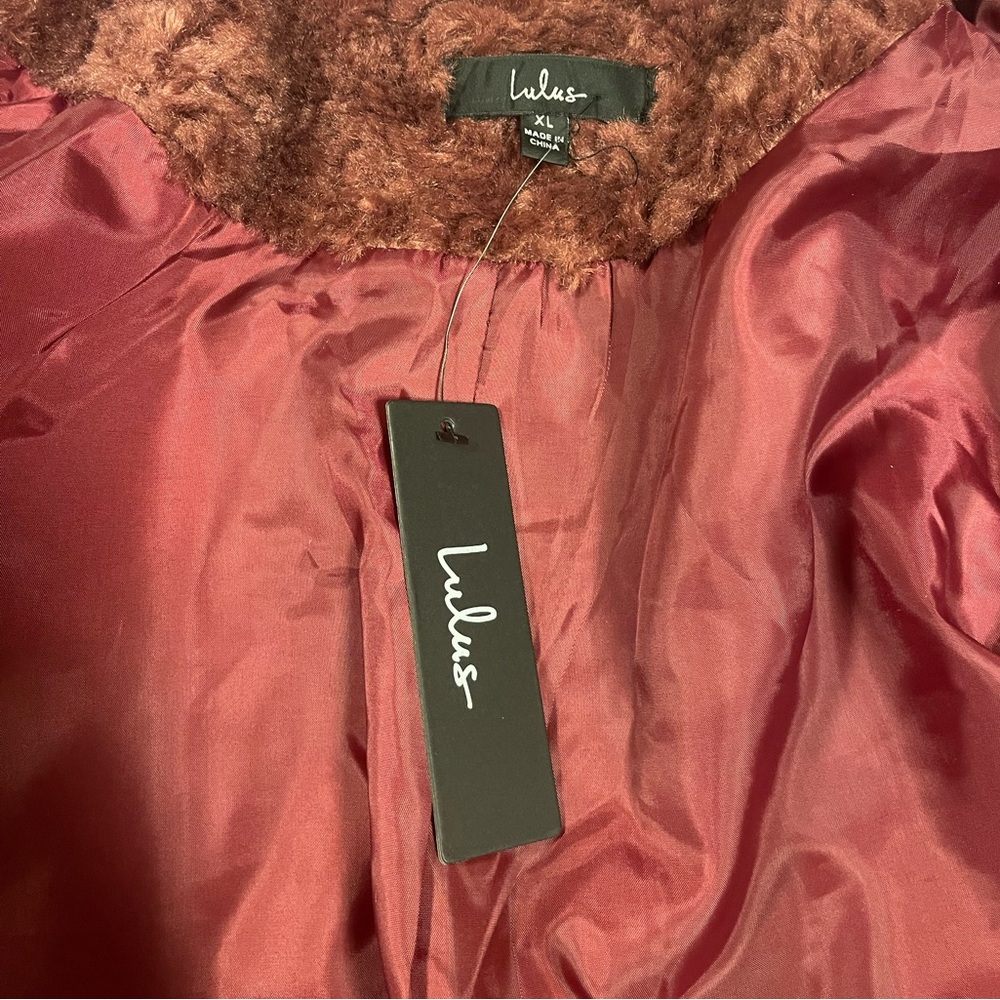 Lulus Plum Purple Teddy Coat - XL - Picture 9 of 11